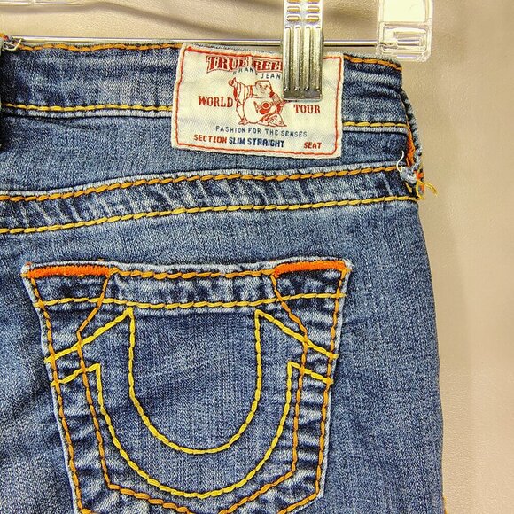True Religion Women's Size 27 Super Skinny  Light Wash Blue Denim Jeans - Picture 12 of 15